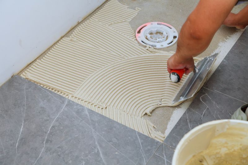 Tile Floor in Bathroom